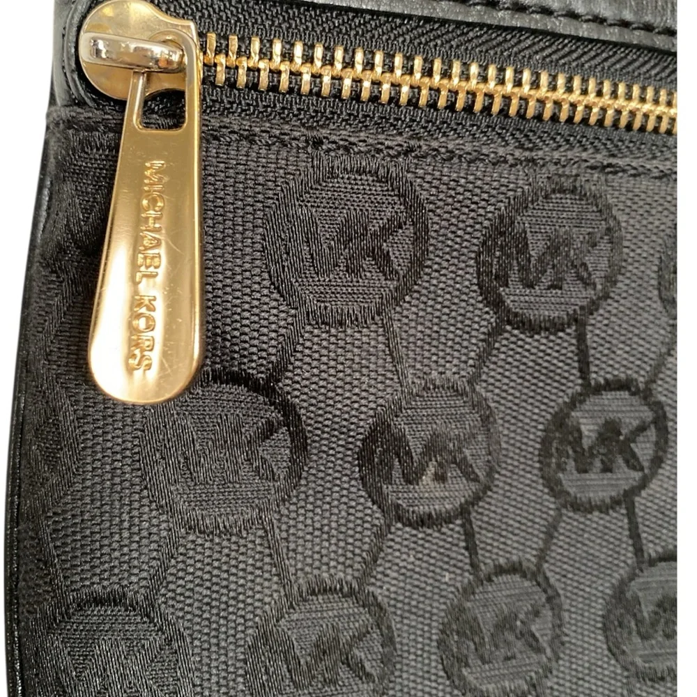 Michael Kors Black and Gold Messenger Bag